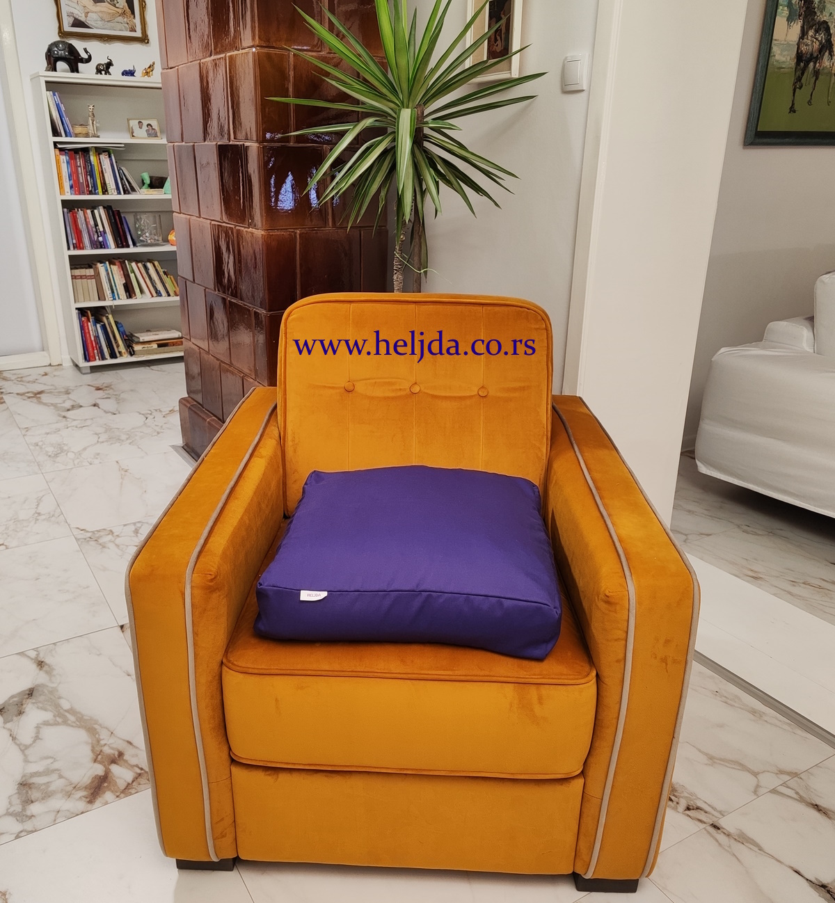 Dekorativni tabure, jastuk od heljde