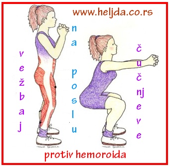 vežbe protiv hemoroida, čučnjevi