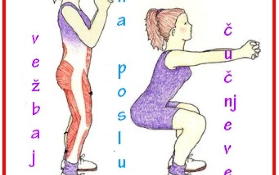 vežbe protiv hemoroida, čučnjevi